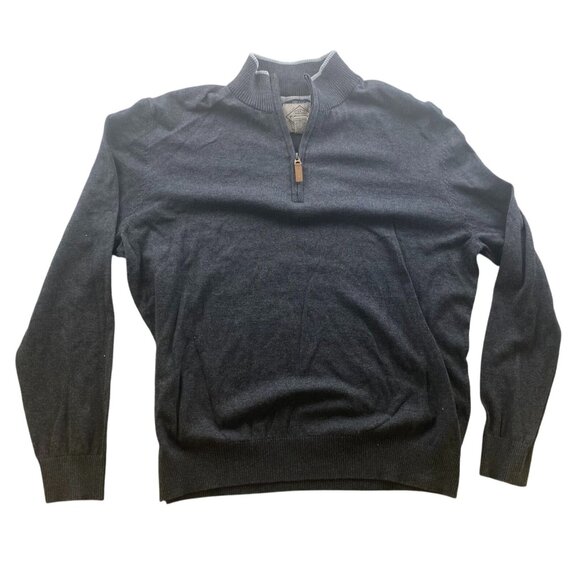 St John's Bay Mens Sweater Size XXL Pullover Half-Zip Soft Knit Gray Casual - Picture 1 of 8